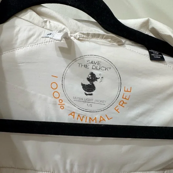 SAVE THE DUCK Elegant Cream Puffer Jacket - Picture 7 of 9